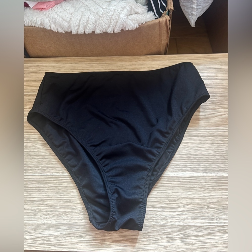 VS - Pink - Active - Classic High Waist Black Mini Swim Bottom